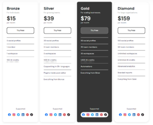 Pricing Packages of Ocoya