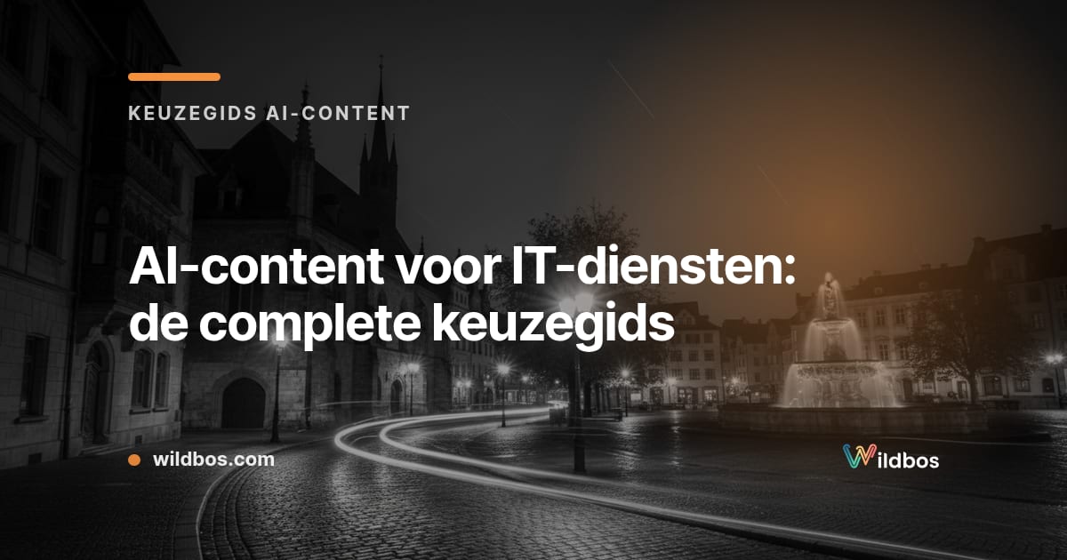 Kaart van Wildbos met de titel van de keuzegids over AI-content voor IT-diensten