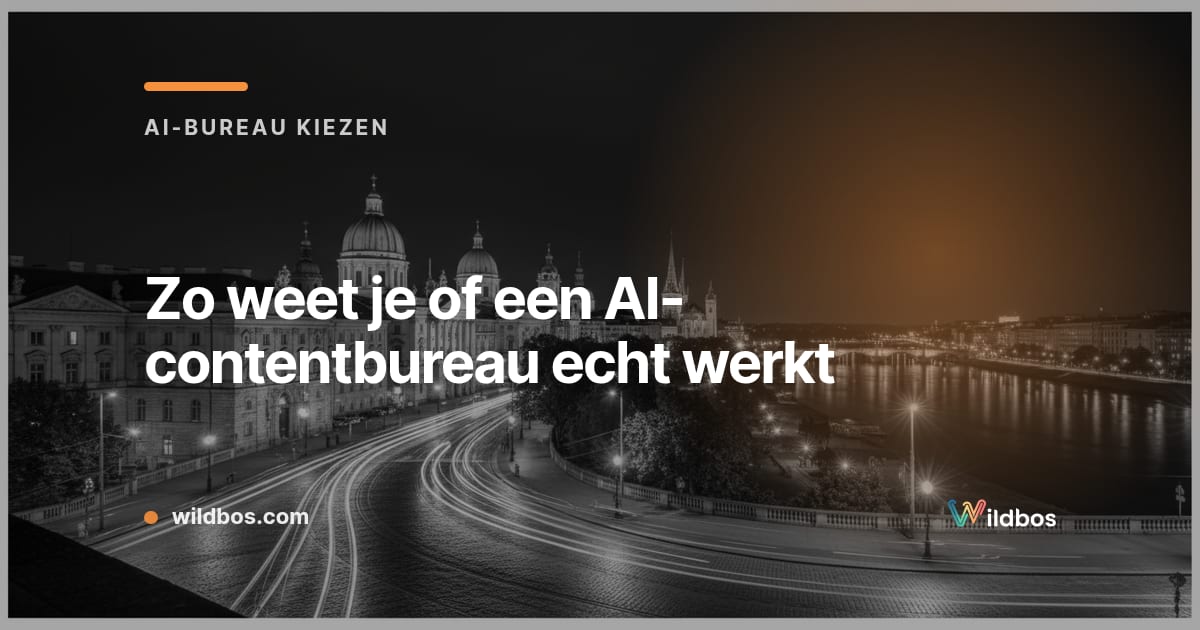 Kaart van Wildbos met tips om te beoordelen of een AI-contentbureau werkt