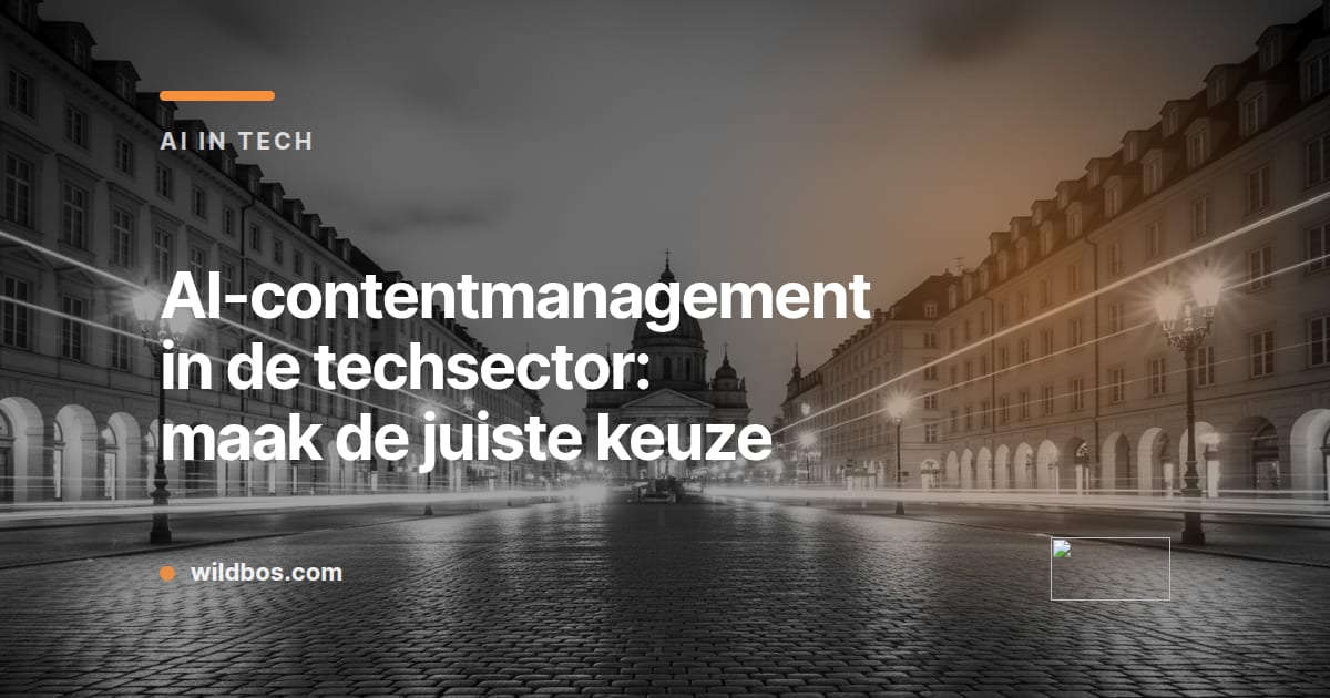 Kaart van Wildbos over AI-contentmanagement in de techsector en de juiste keuze maken