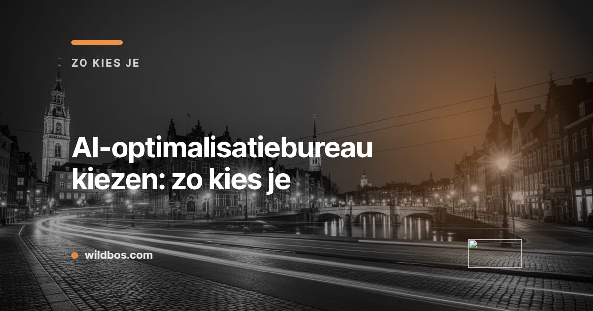 Kaart van Wildbos met tips voor het kiezen van een AI-optimalisatiebureau