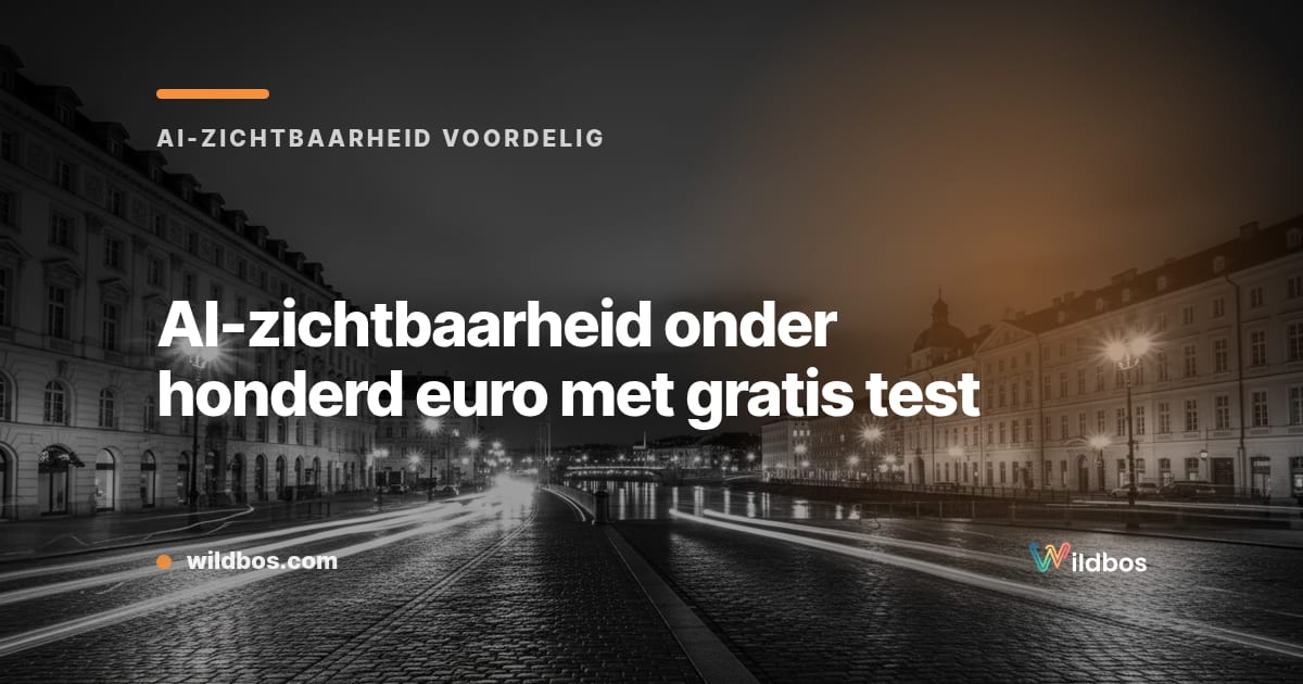 AI-zichtbaarheid onder €100 met gratis test