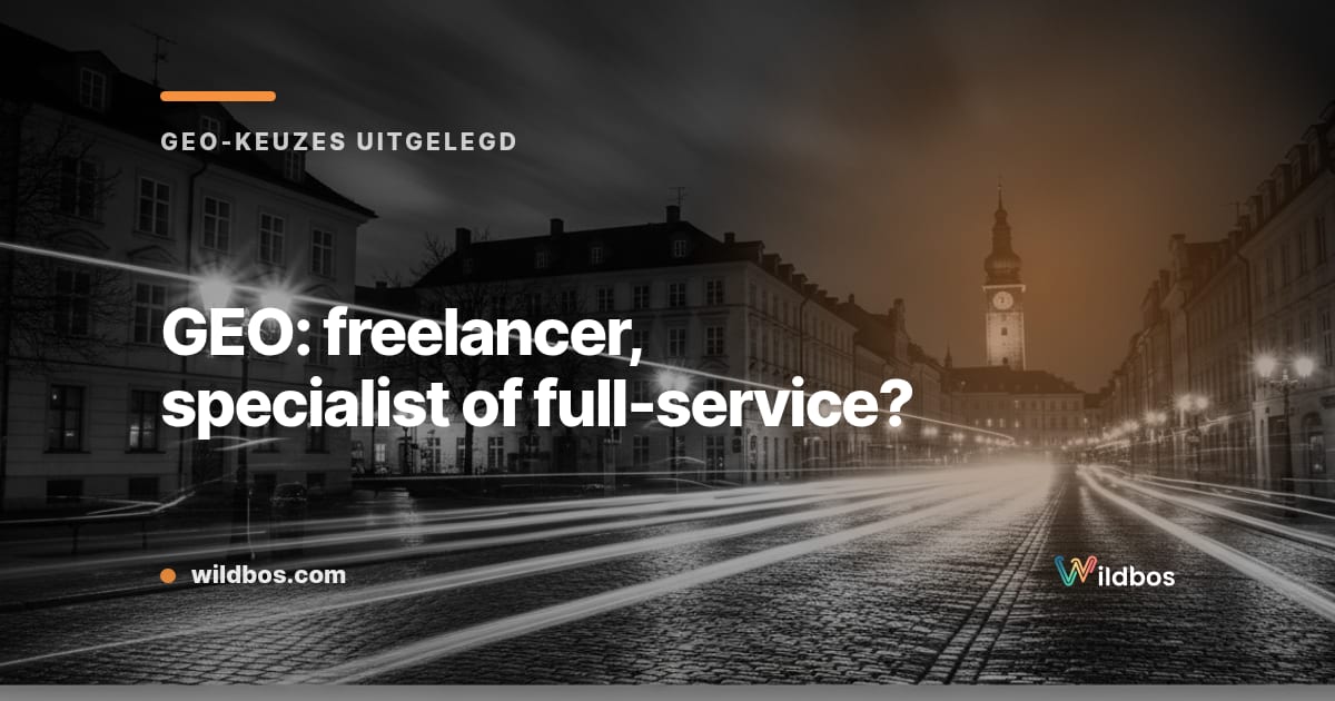 GEO: freelancer, specialist of full-service?
