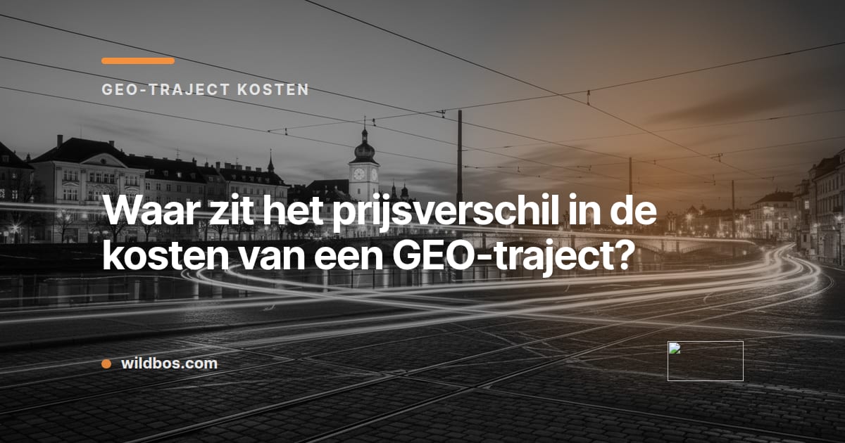 Kaart in Wildbos-huisstijl over waar het prijsverschil in de kosten van een GEO-traject zit