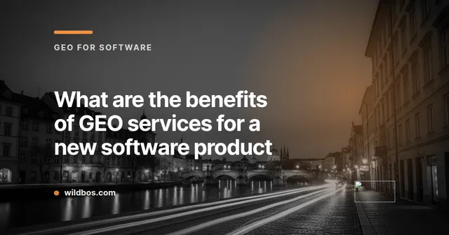 Illustration for Wildbos blog on benefits of GEO services for launching software products