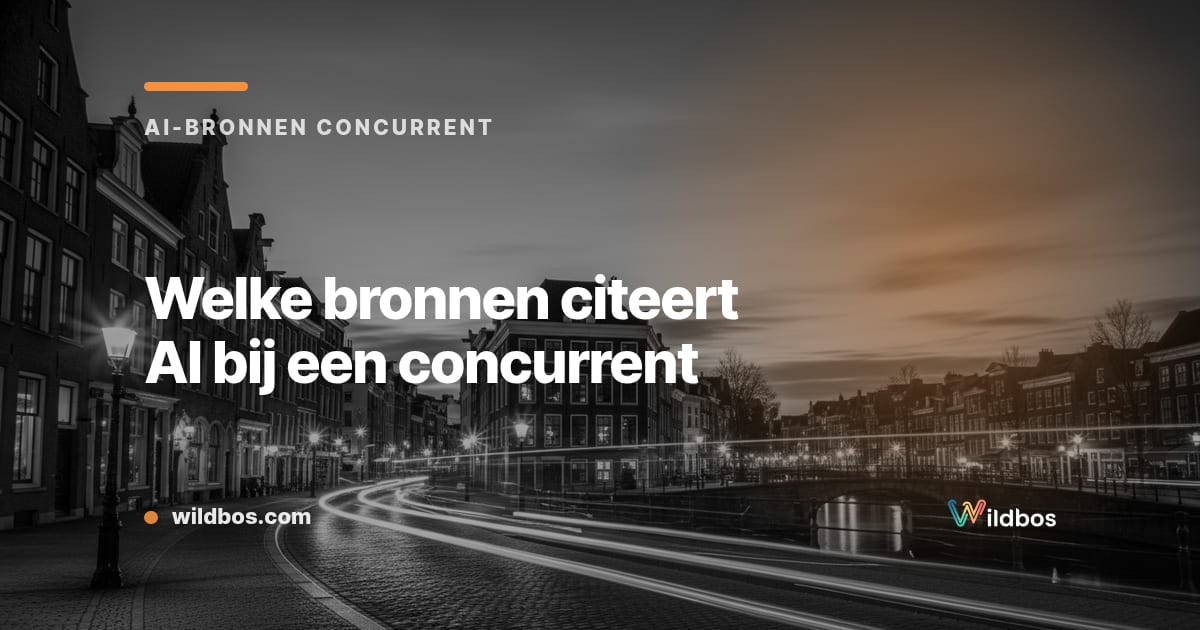 Welke bronnen citeert AI bij een concurrent?