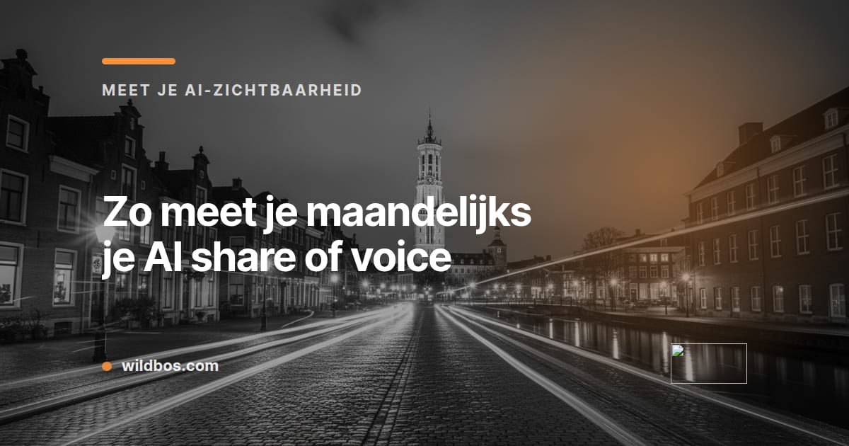 Wildbos-kaart over het maandelijks meten van je AI share of voice