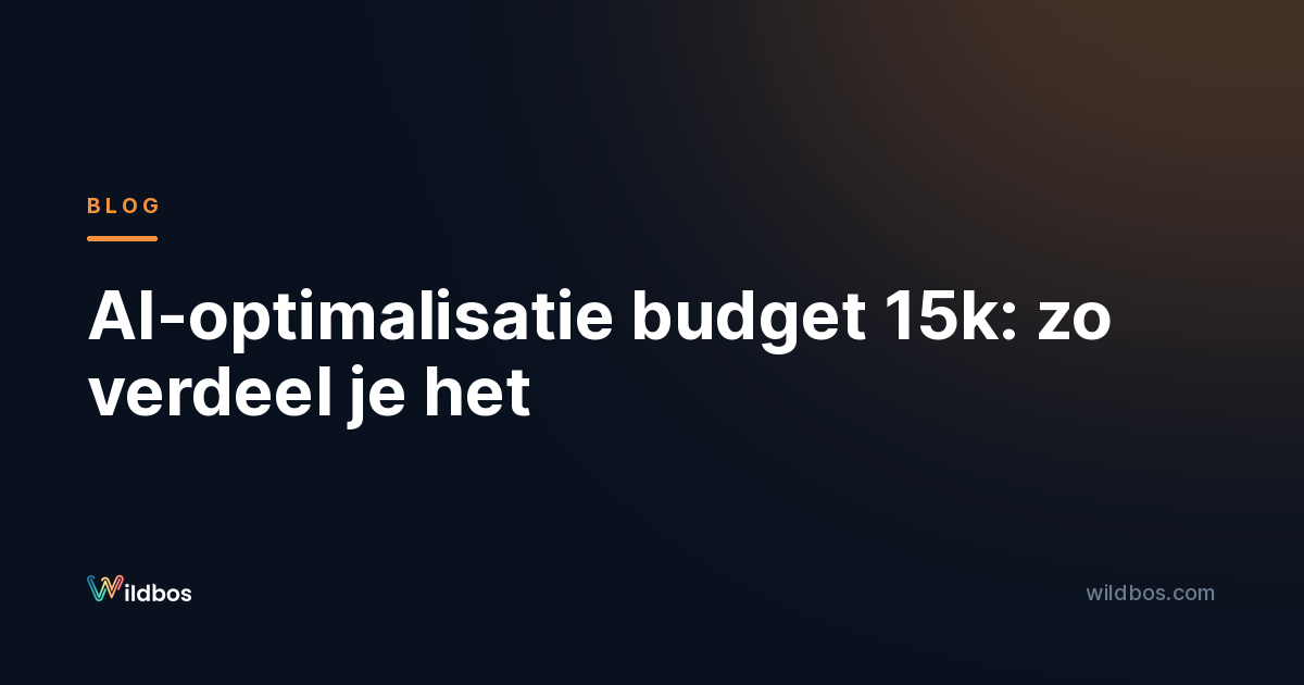 AI-optimalisatie budget 15k: zo verdeel je het
