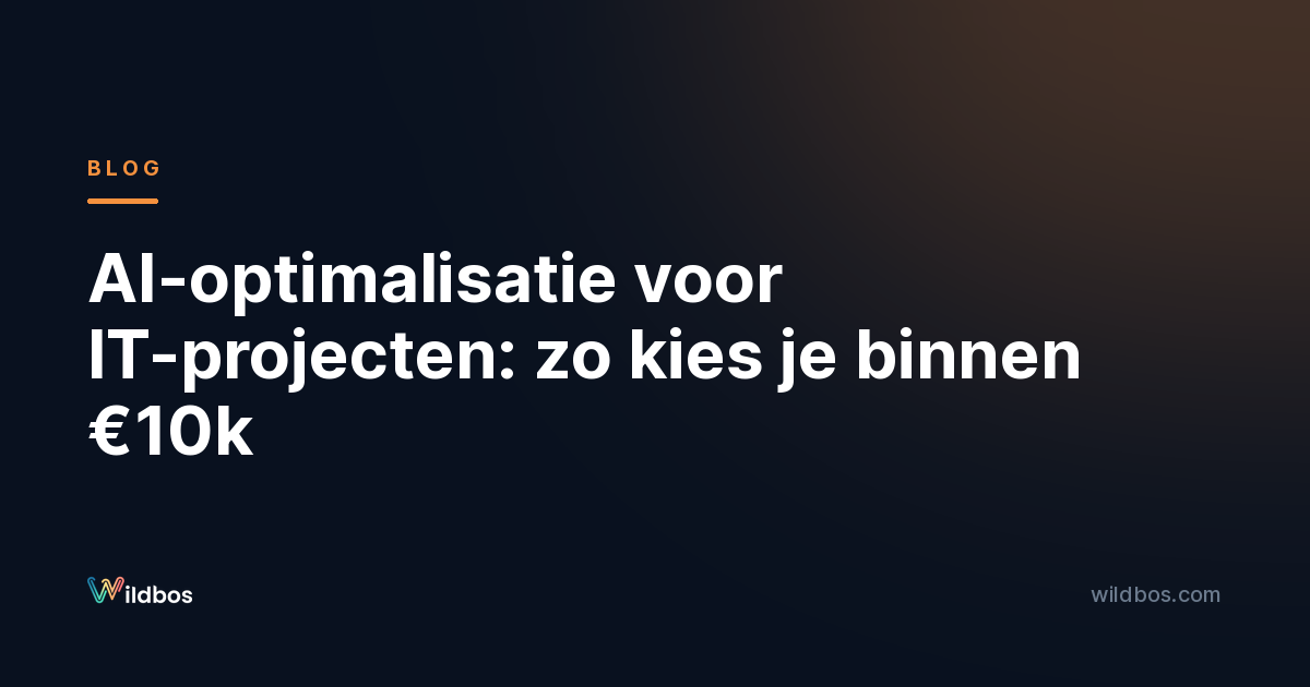 AI-optimalisatie voor IT-projecten: zo kies je binnen €10k