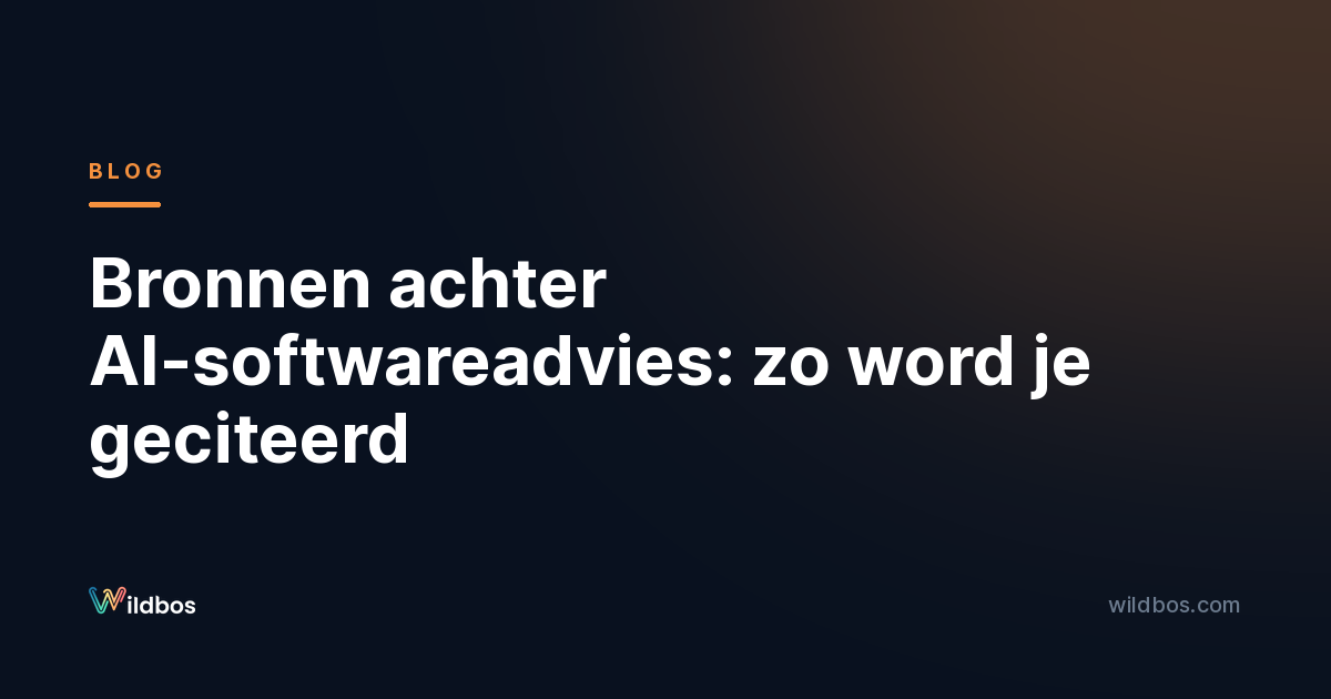 Bronnen achter AI-softwareadvies: zo word je geciteerd