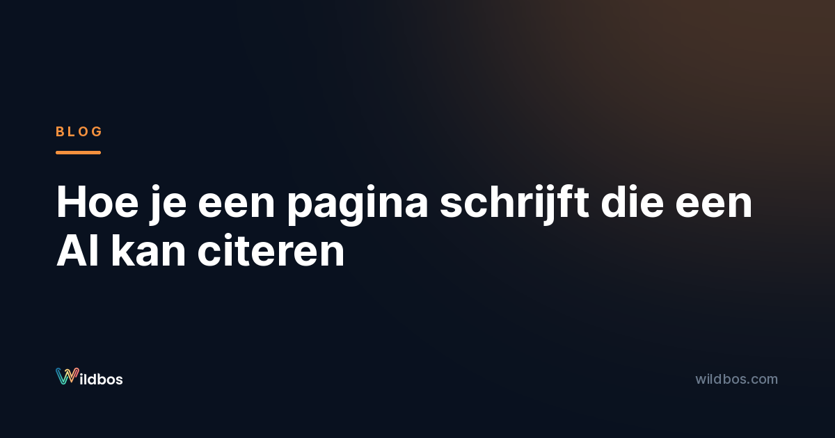 Hoe je een pagina schrijft die een AI kan citeren