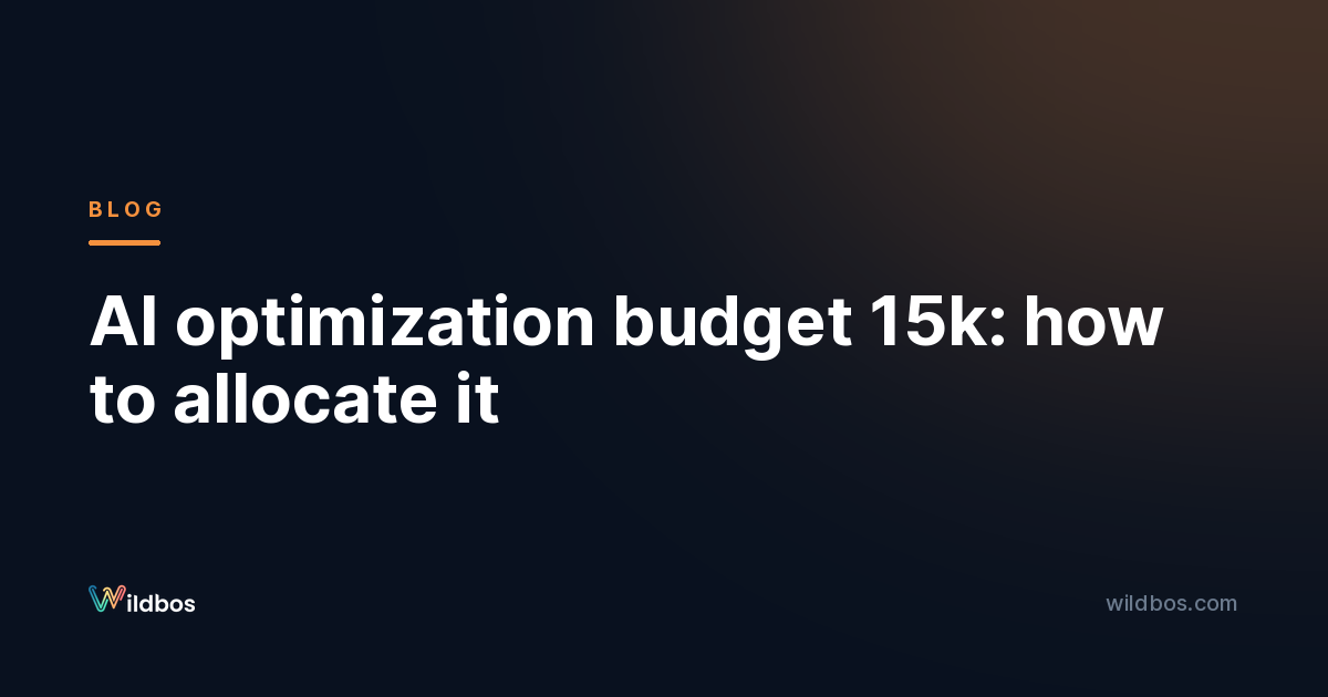 AI optimization budget 15k: how to allocate it