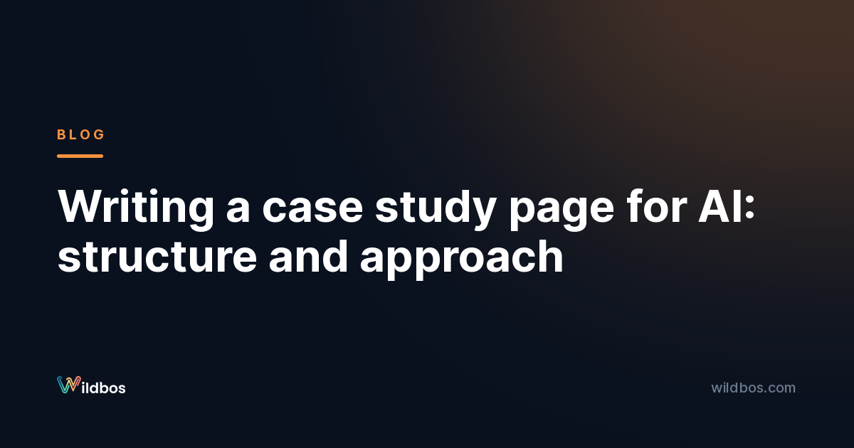 Writing a case study page for AI: structure and approach