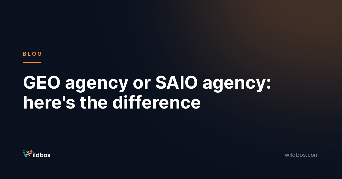 GEO agency or SAIO agency: here's the difference