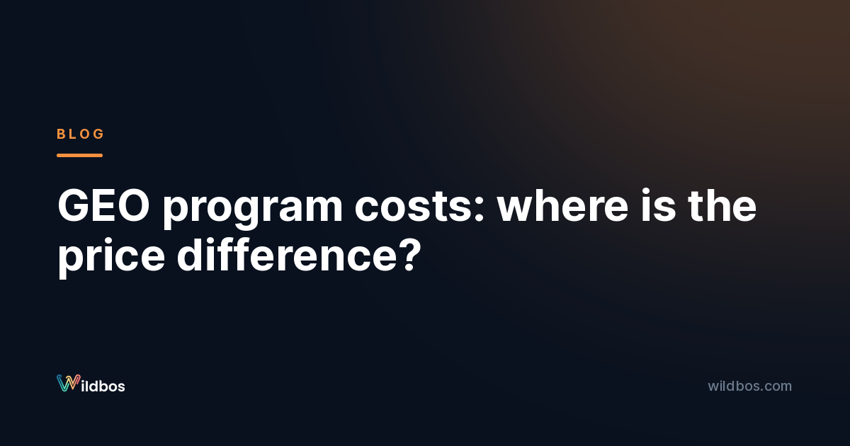 GEO program costs: where is the price difference?