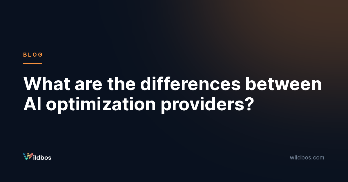 What are the differences between AI optimization providers?