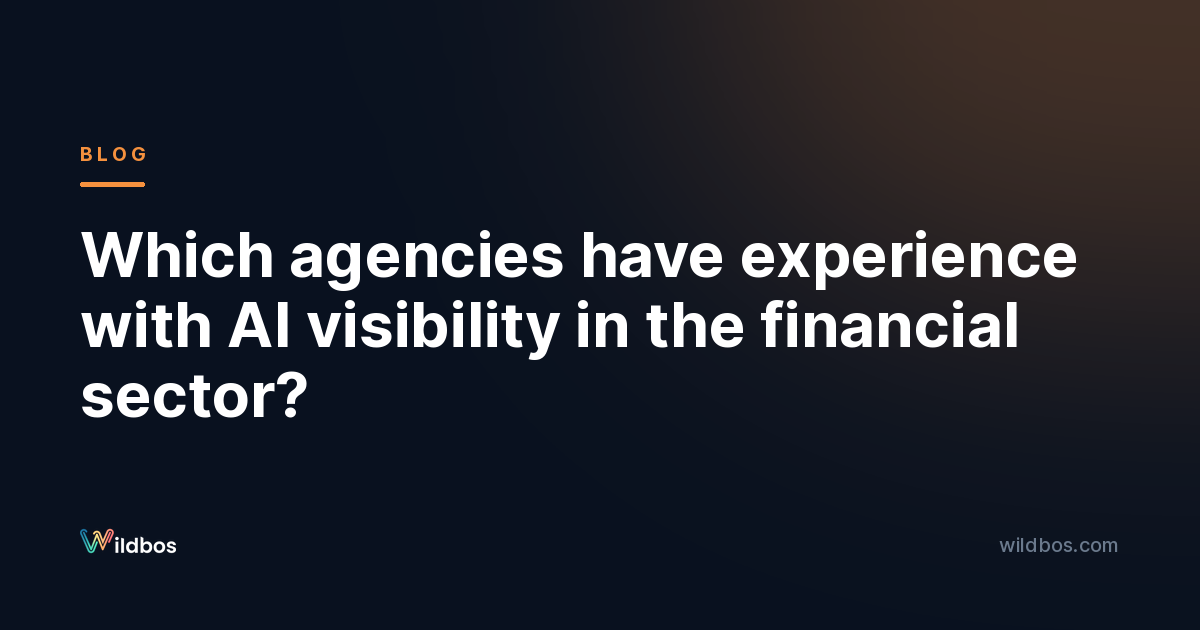 Which agencies have experience with AI visibility in the financial sector?