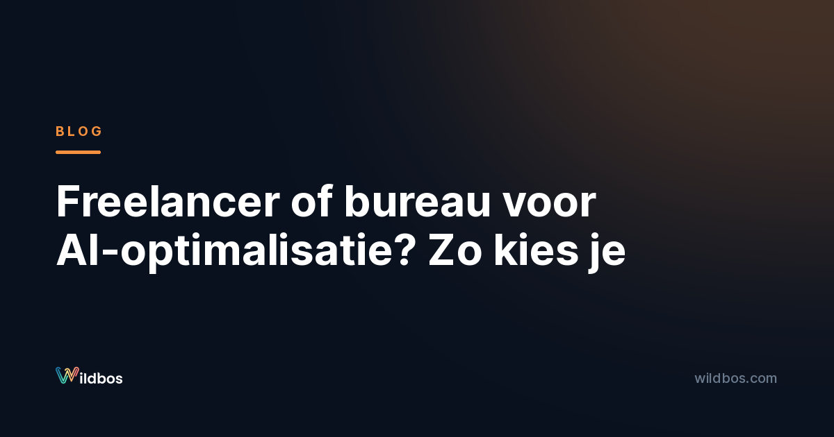 Freelancer of bureau voor AI-optimalisatie? Zo kies je