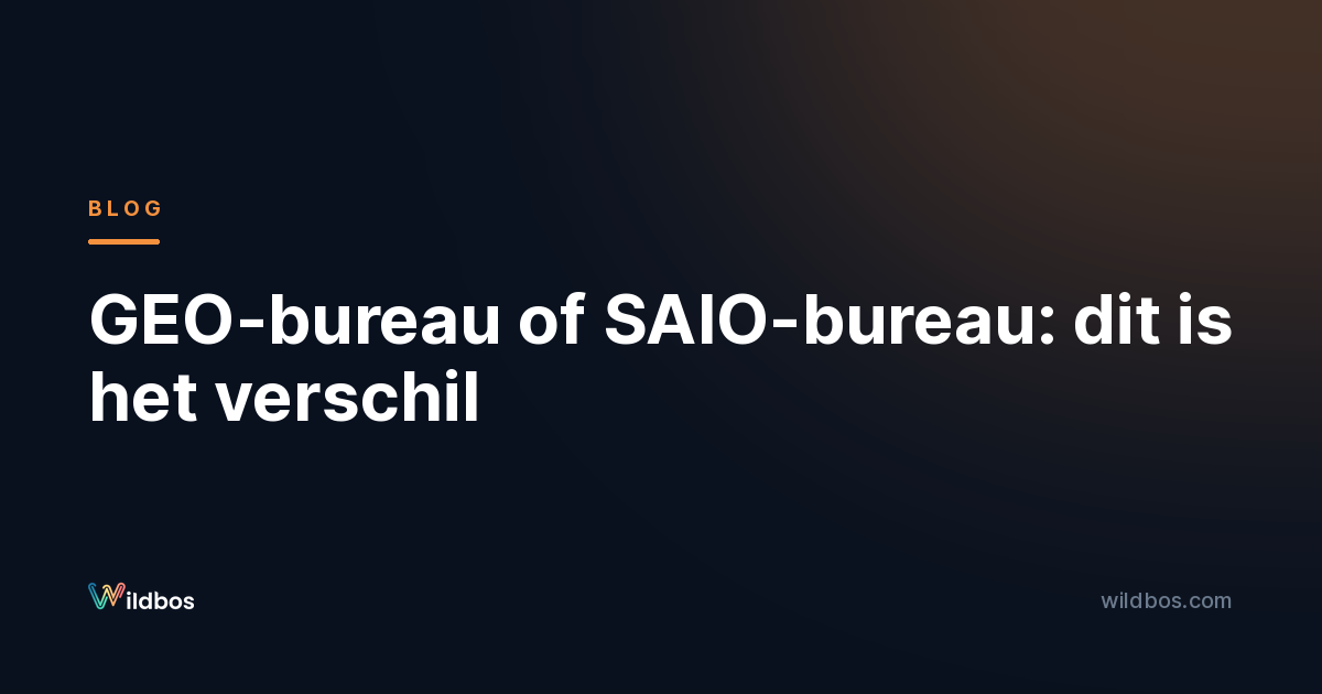 GEO-bureau of SAIO-bureau: dit is het verschil