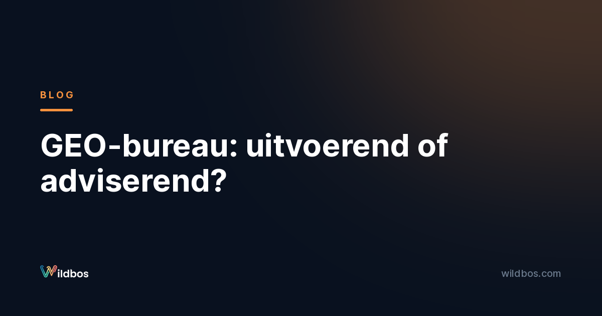 GEO-bureau: uitvoerend of adviserend?