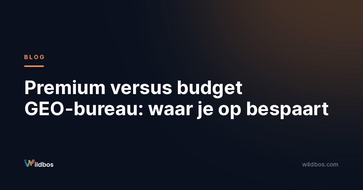 Premium versus budget GEO-bureau: waar je op bespaart