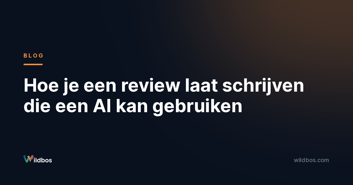 Hoe je een review laat schrijven die een AI kan gebruiken