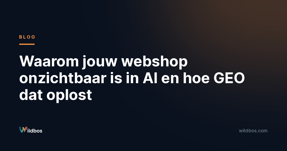 Waarom jouw webshop onzichtbaar is in AI en hoe GEO dat oplost