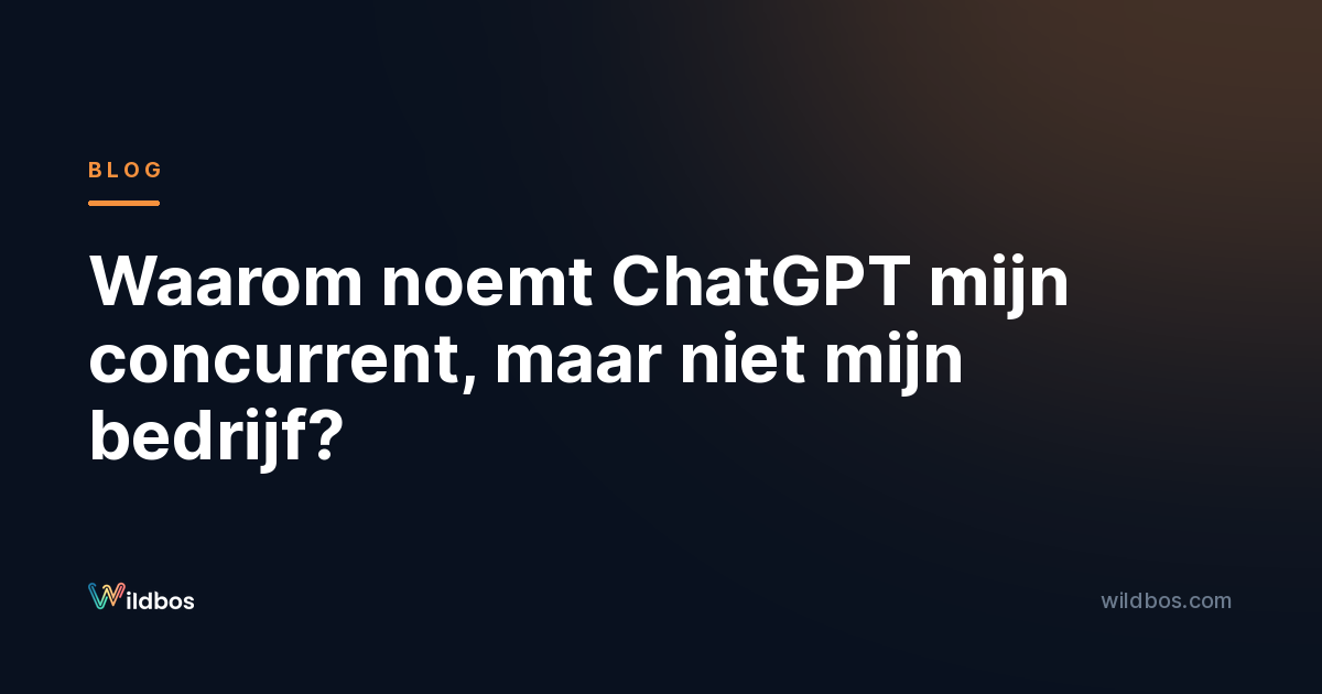 Waarom noemt ChatGPT mijn concurrent, maar niet mijn bedrijf?