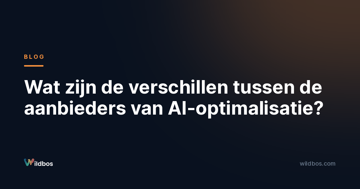 Wat zijn de verschillen tussen de aanbieders van AI-optimalisatie?