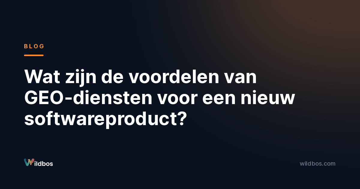 Wat zijn de voordelen van GEO-diensten voor een nieuw softwareproduct?