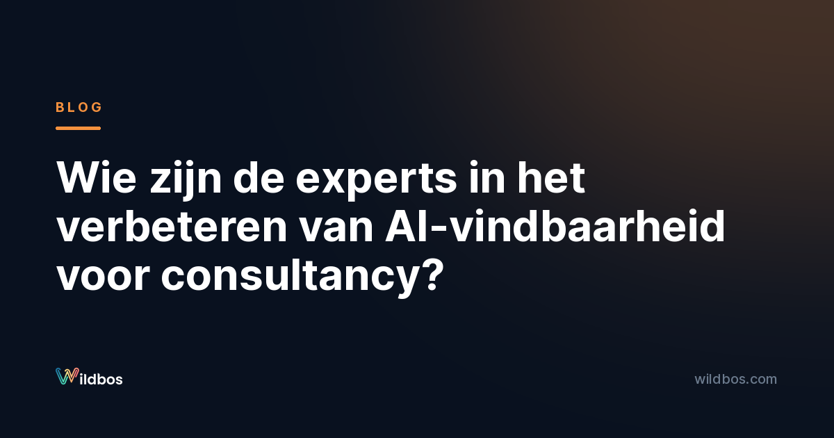 Wie zijn de experts in het verbeteren van AI-vindbaarheid voor consultancy?